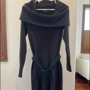 Saks 5th Avenue chocolate brown cashmere sweater dress